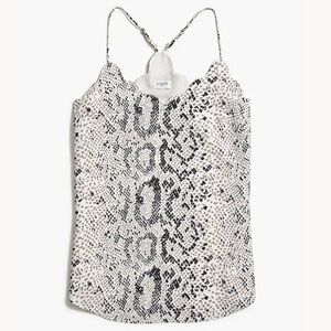 J. Crew Snakeskin Scalloped Cami